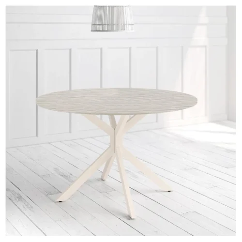 mesa comedor redonda marfil