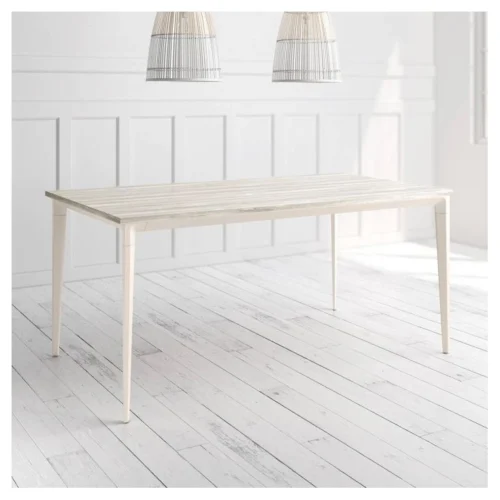 mesa comedor 160 cm marfil
