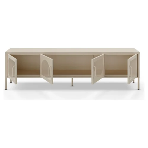 mueble tv metal crema