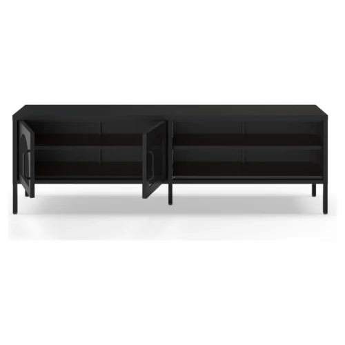 mueble tv metalico negro