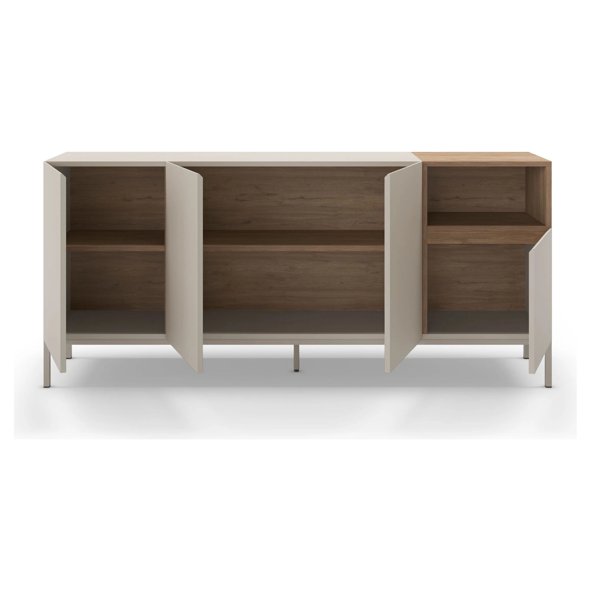 aparador cailin crema madera metal