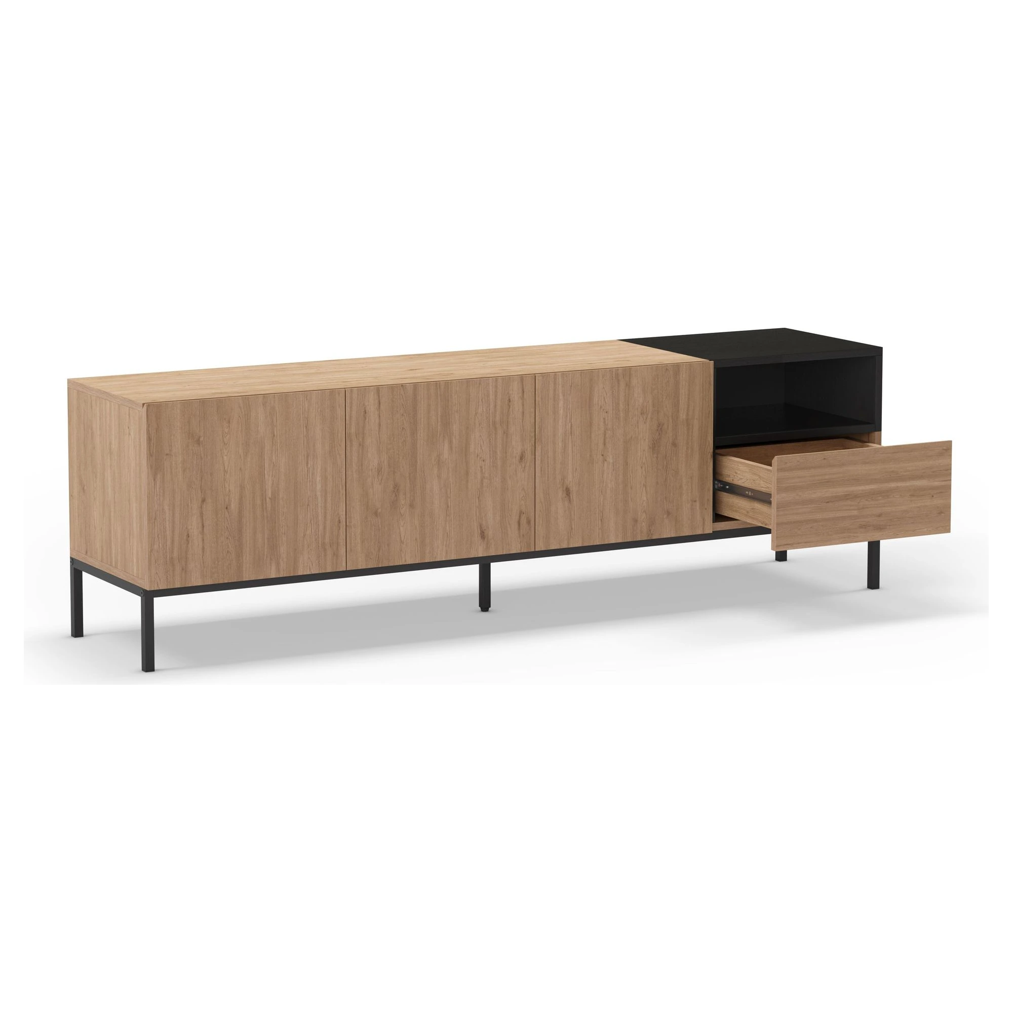 mueble tv cailin roble negro