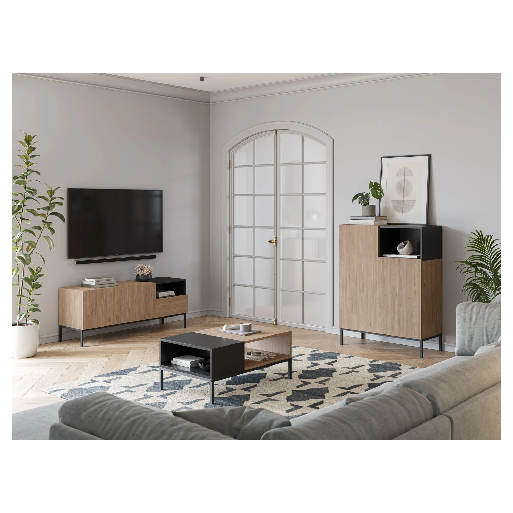mueble auxiliar alto cailin madera