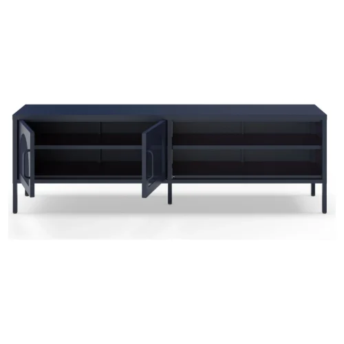 mueble tv metalico azul