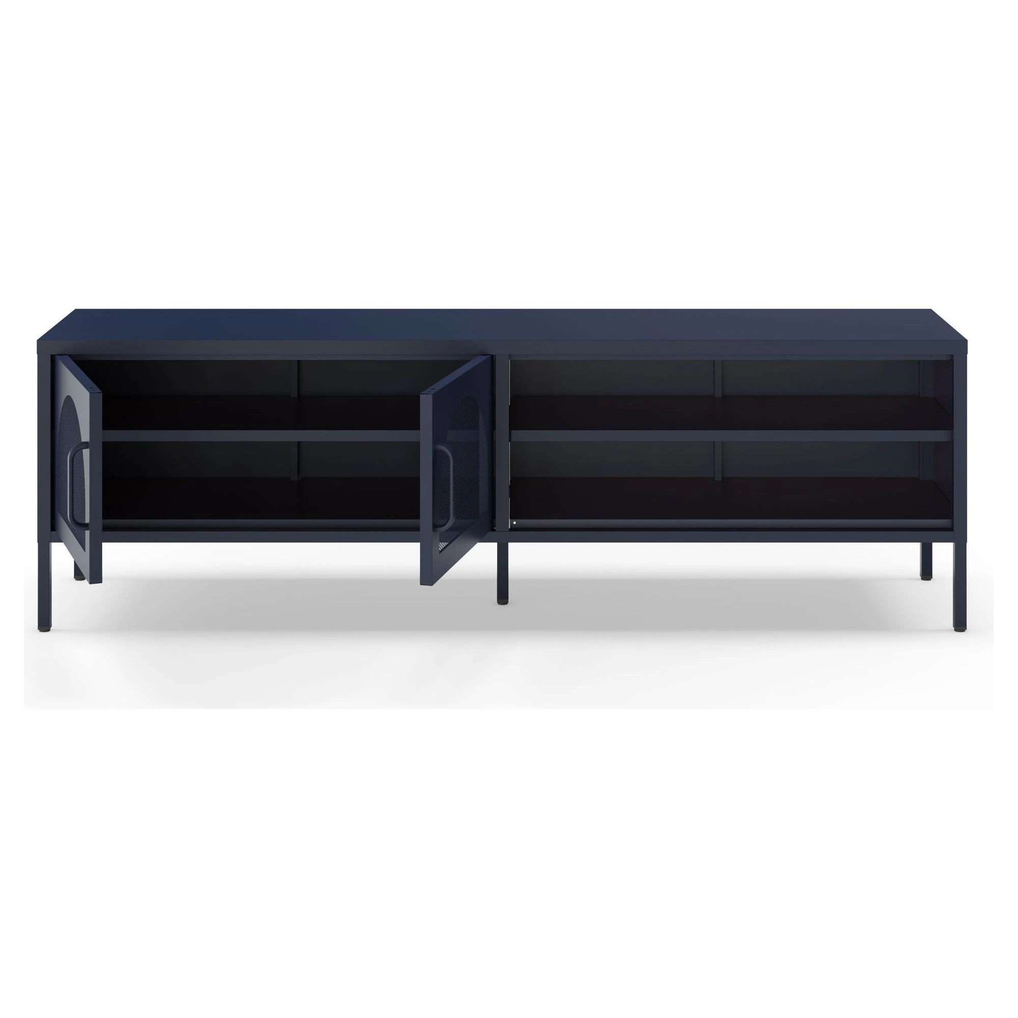 mueble tv metalico azul