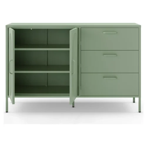 aparador metalico verde menta