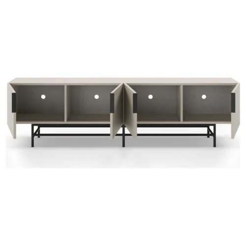 mueble tv eldia crema metal