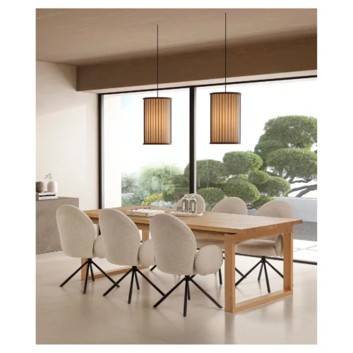 mesa comedor roble rectangular
