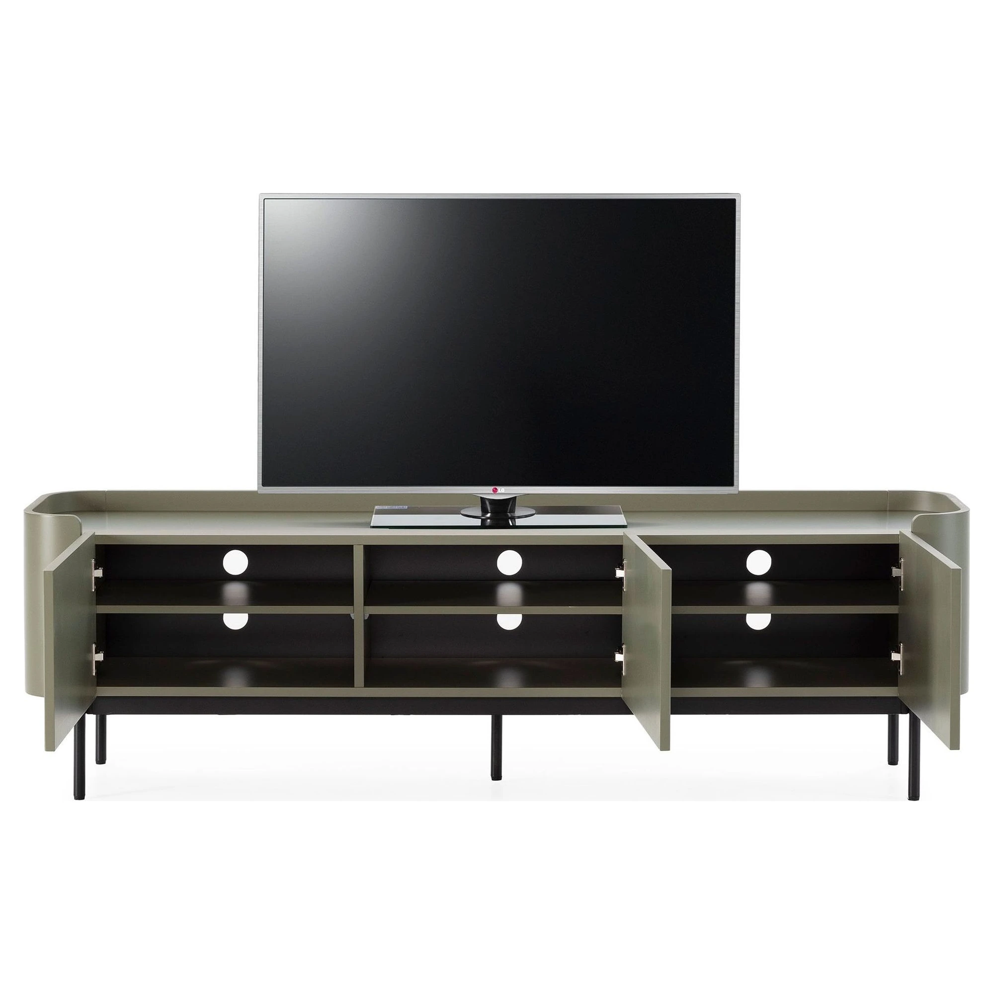 mueble tv verde acanalado willa