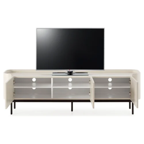 mueble tv crema acanalado 180cm