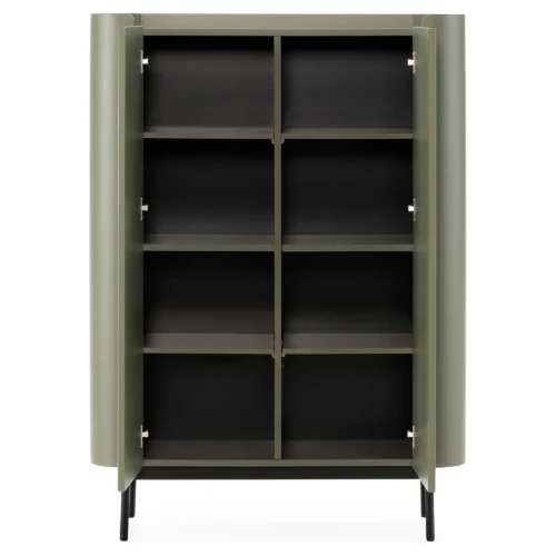 mueble auxiliar verde acanalado willa