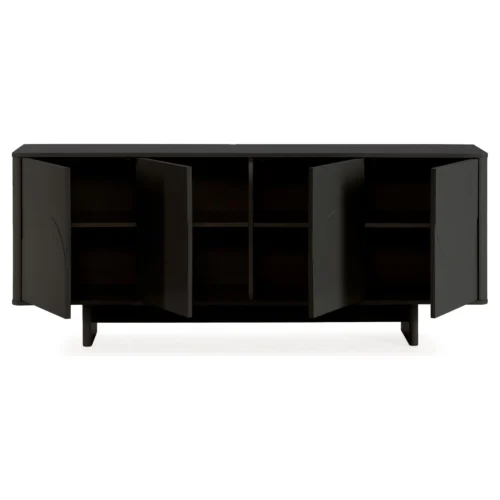 aparador negro solei 4 puertas
