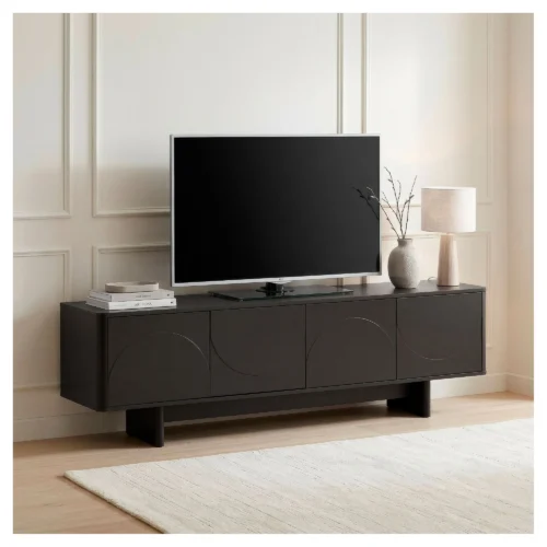 mueble tv negro solei 180cm