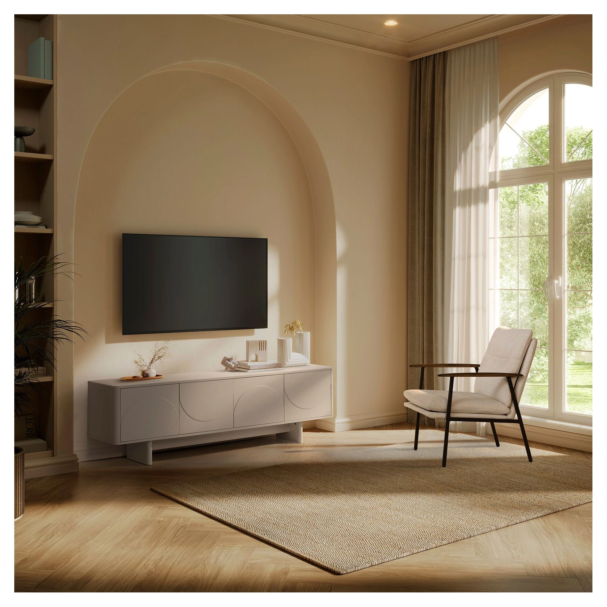 sillon beige patas metal