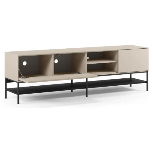 mueble tv amira crema negro
