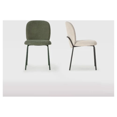 silla comedor tapizada verde