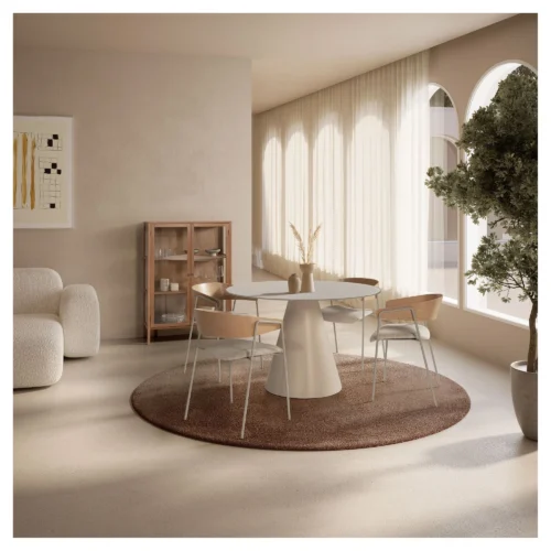 silla comedor roble y metal