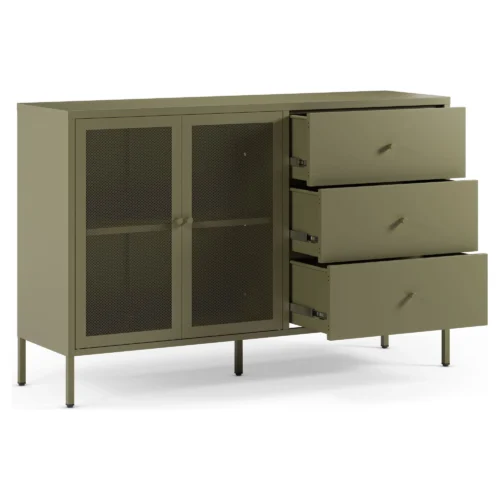 aparador metalico verde olive