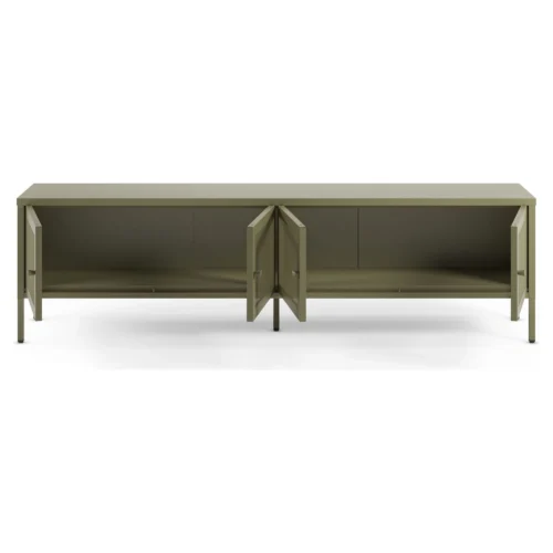 mueble tv metalico verde