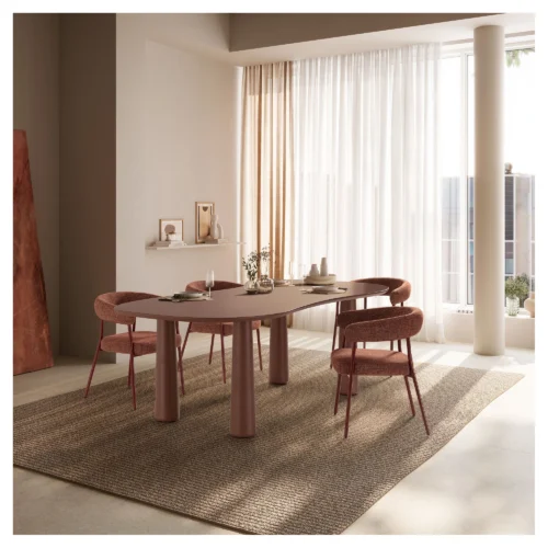 mesa comedor terracota ovalada