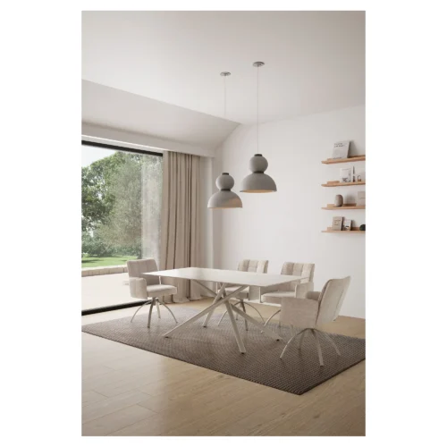 mesa comedor rectangular travertino
