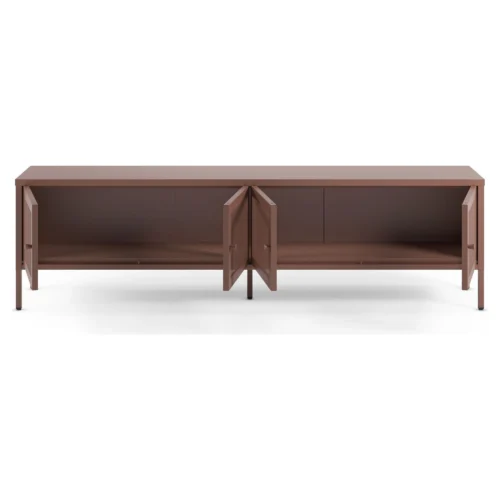 mueble tv metalico burdeos