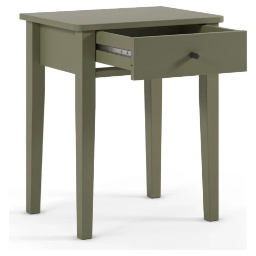 mesita de noche verde militar