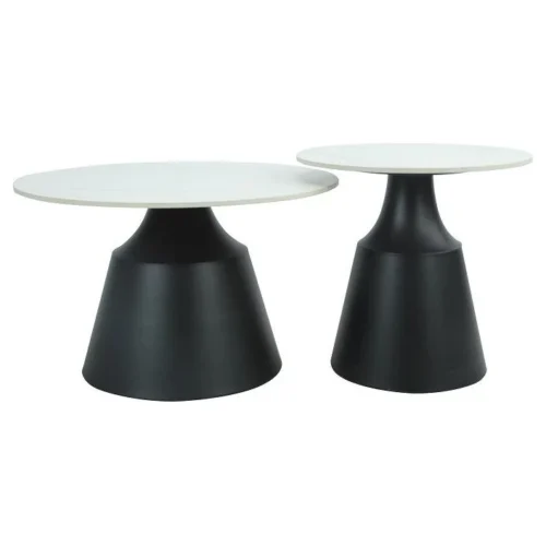 mesa auxiliar porcelanico blanco
