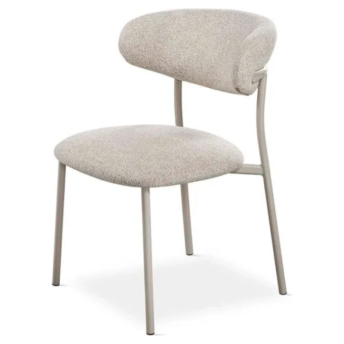silla tapizada beige