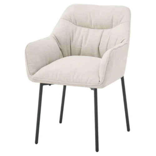 silla tapizada con reposabrazos
