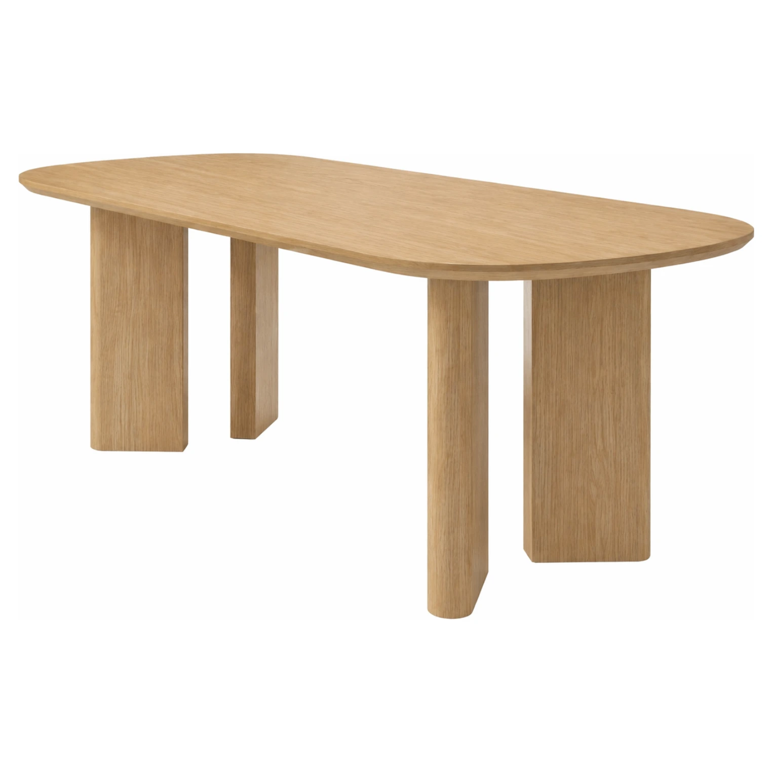 mesa de comedor ovalada de roble