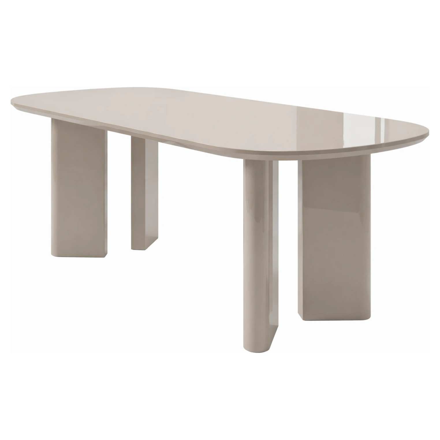 mesa comedor ovalada lacada