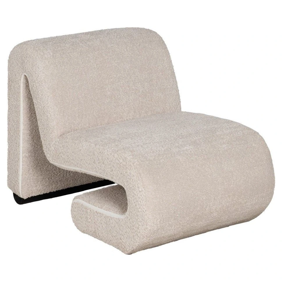 sillón bajo borreguito beige