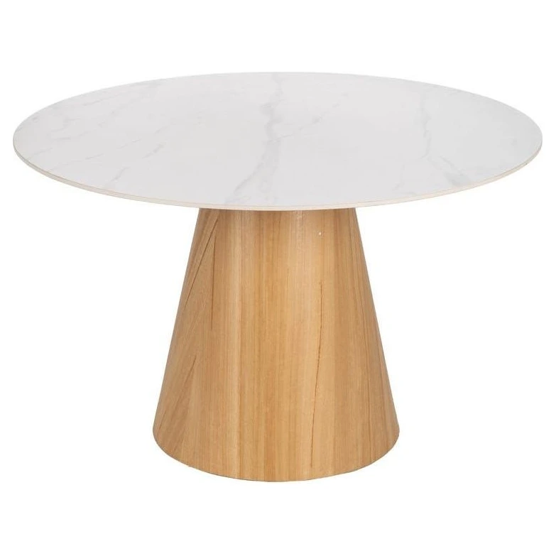 MESA COMEDOR BLANCO-NATURAL 120 X