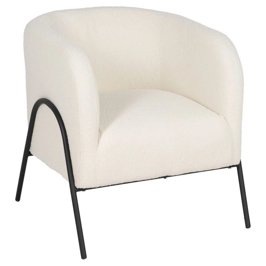 sillon borreguito blanco patas metal