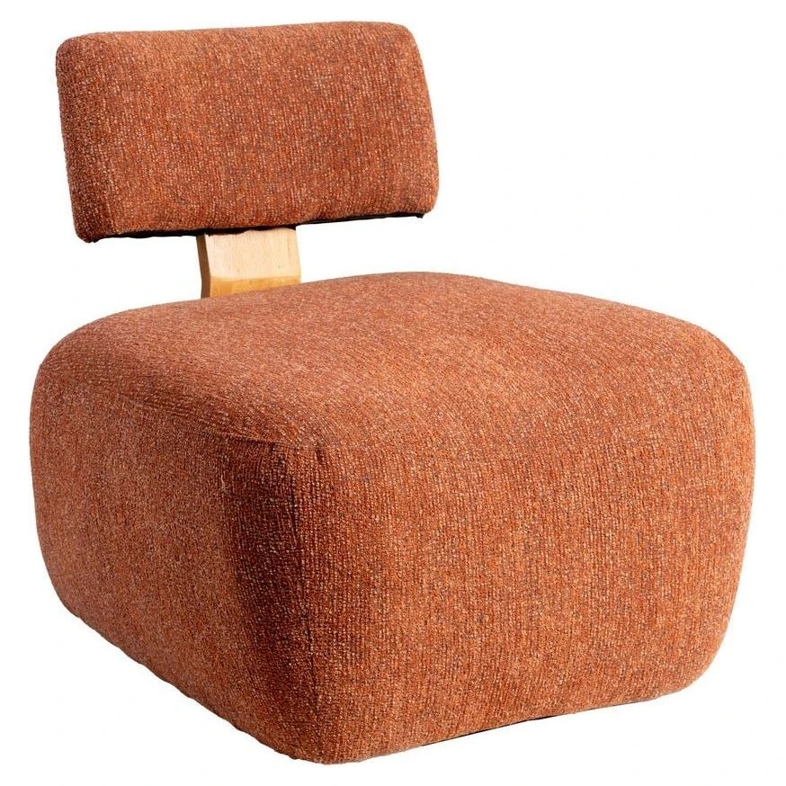 sillón tapizado teja jaspeado
