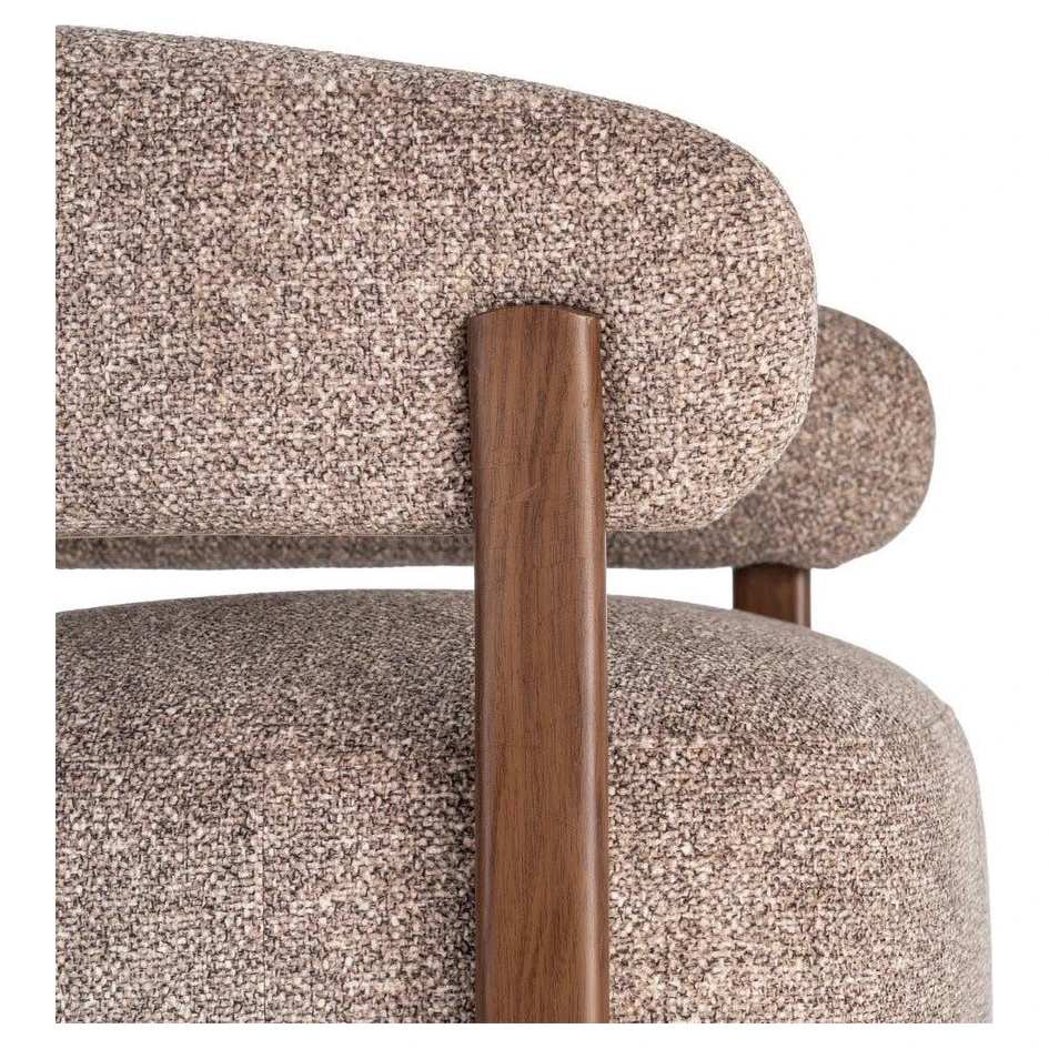 sillon tapizado diseño curvo