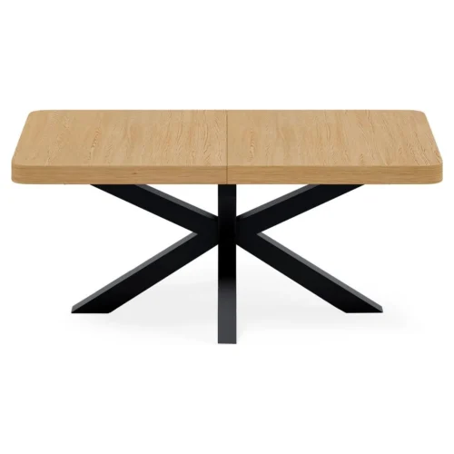 mesa extensible roble patas negras