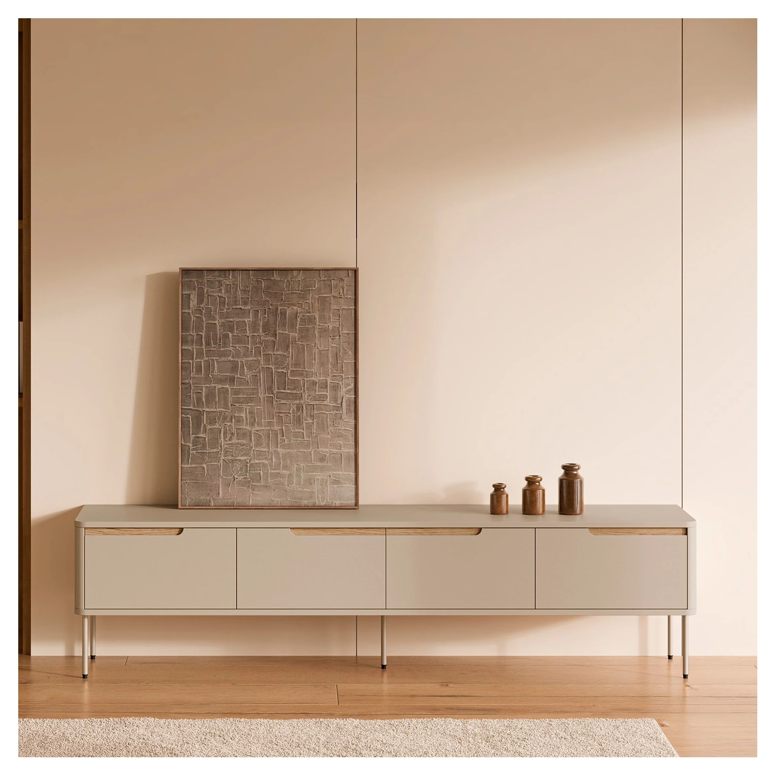 mueble tv 200cm beige bergen