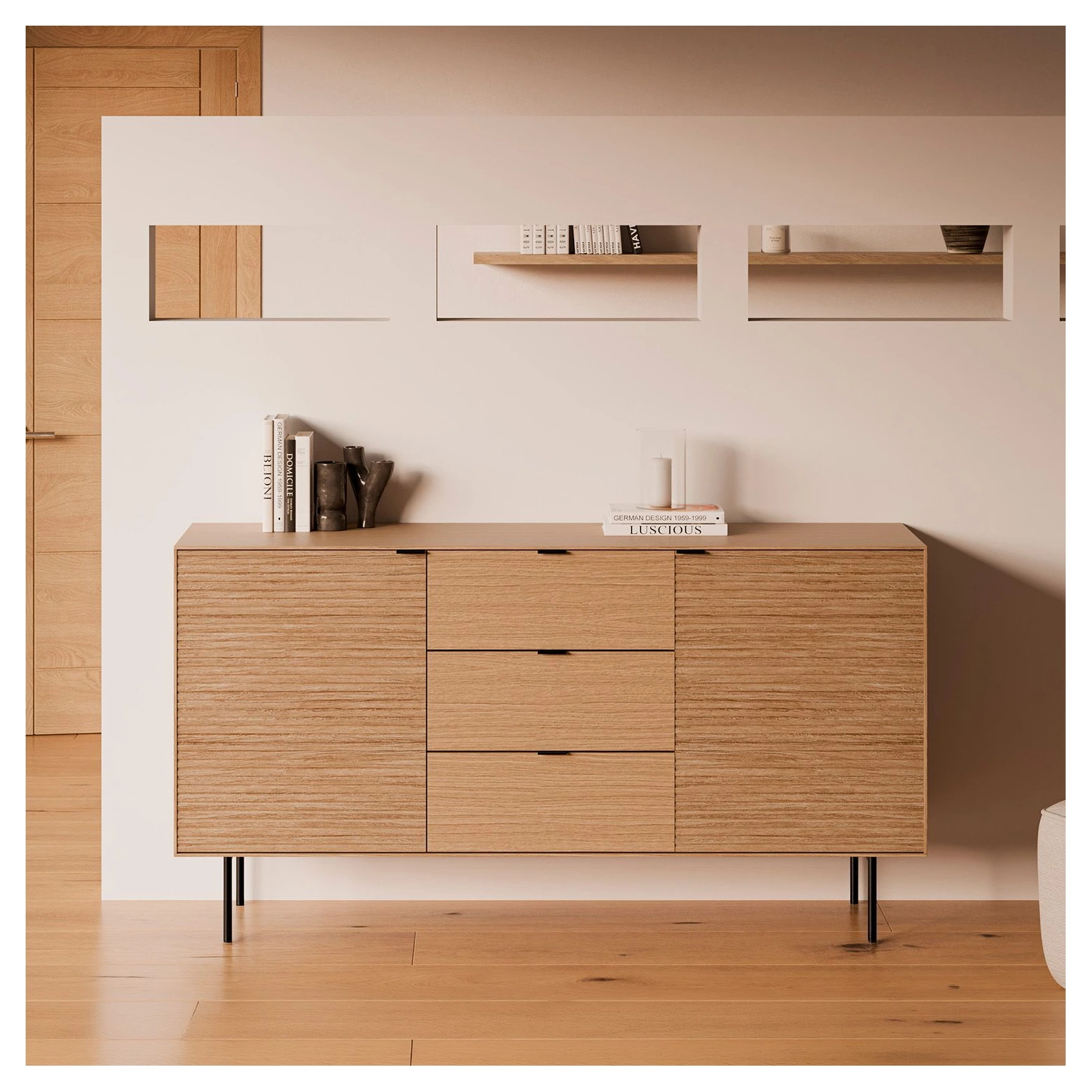 aparador roble 160 cm tulsa