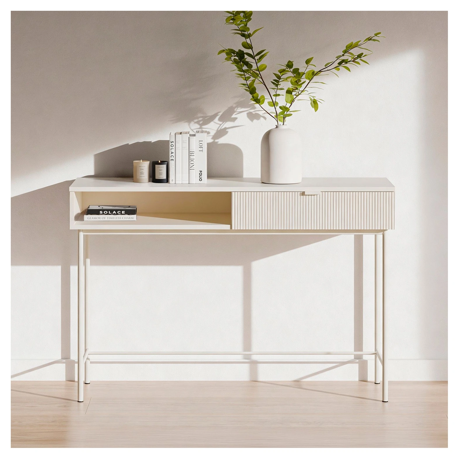 consola recibidor oslo perla