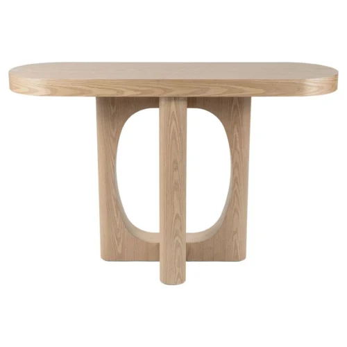 consola de roble laysa ovalada