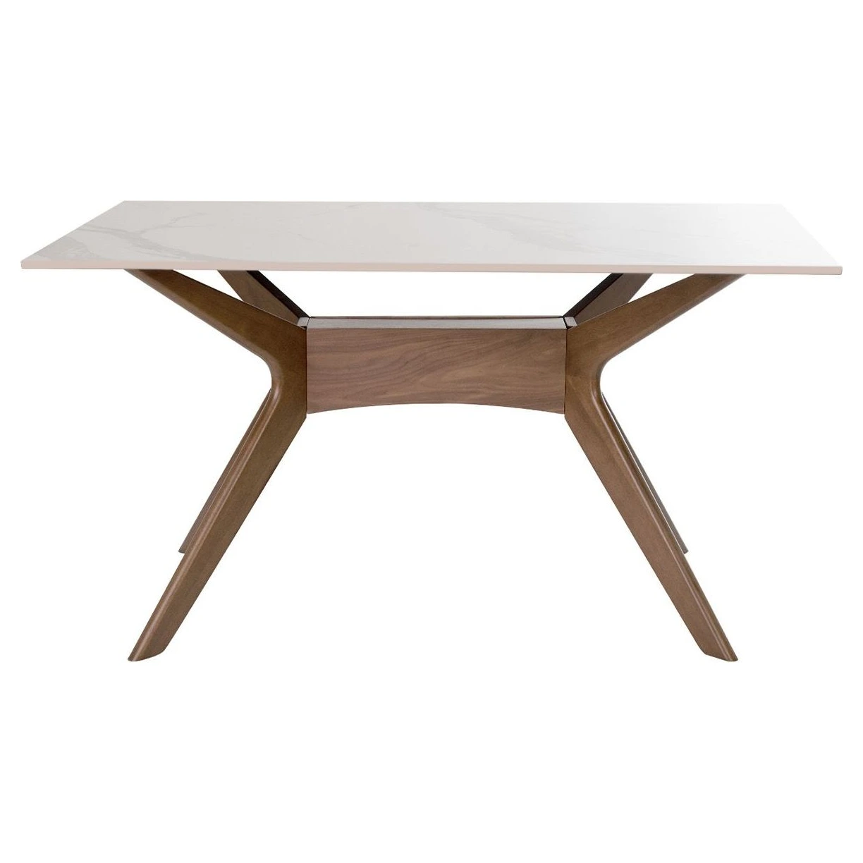 mesa comedor eloise porcelanico nogal