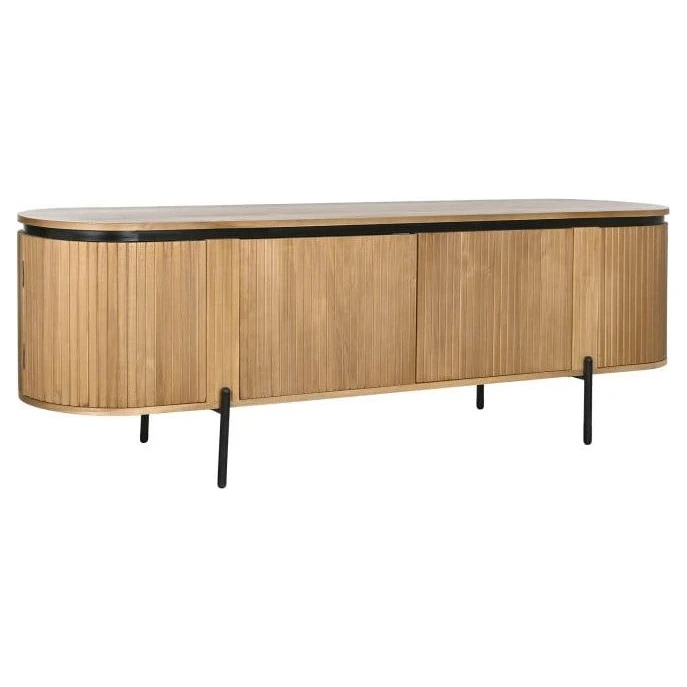 mueble tv paulownia natural ovalado