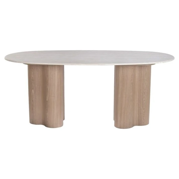 mesa comedor ovalada granito