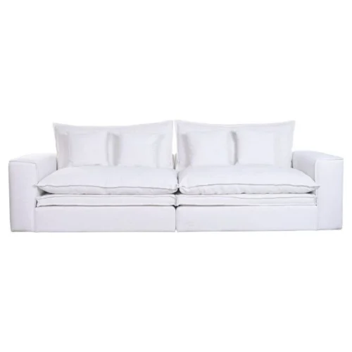 sofa lino blanco pluma