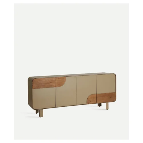 aparador madera y beige