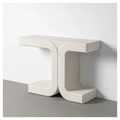 consola recibidor blanca moderna