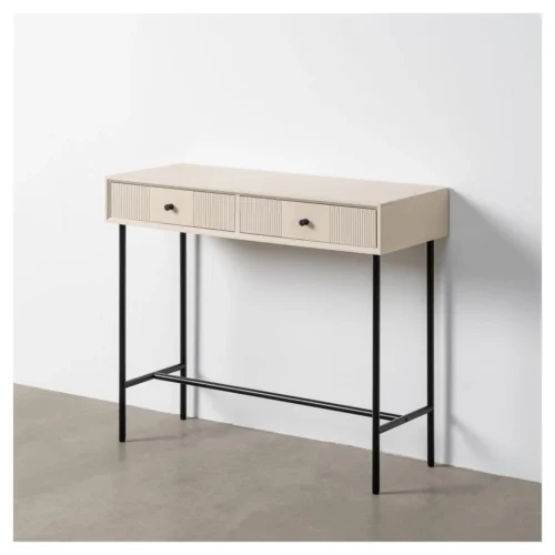 consola recibidor crema