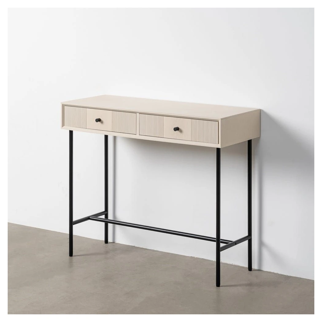 consola recibidor crema